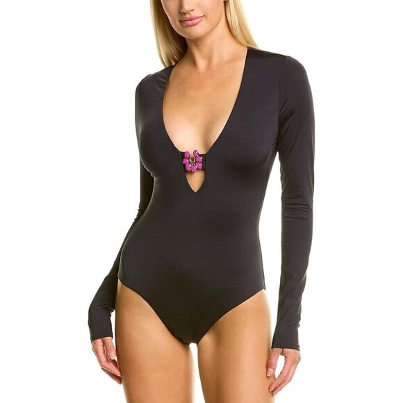 💕TRINA TURK💕 Bijou Solid Paddle Suit ~ Black XS NWT - Picture 5 of 14